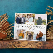 Father of the Groom Heart Then Now Photo Collage フォトプラーク (側面)