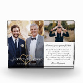 Father of the Groom Heart Wedding Then & Now Photo フォトブロック (正面)