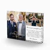 Father of the Groom Heart Wedding Then & Now Photo フォトブロック (右)