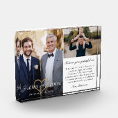 Father of the Groom Heart Wedding Then & Now Photo フォトブロック (左)