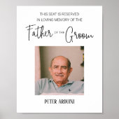 Father of the Groom Reserved Seat Wedding Memorial ポスター (正面)