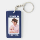 Father Of The Yearフォトパーソナライズされたカスタムダディ キーホルダー (裏面)