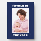 Father Of The Yearフォトパーソナライズされたカスタムダディ フォトプラーク (正面)