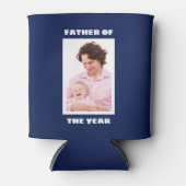 Father Of The Yearフォトパーソナライズされたカスタムダディ 缶クーラー (正面)