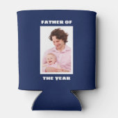 Father Of The Yearフォトパーソナライズされたカスタムダディ 缶クーラー (裏面)