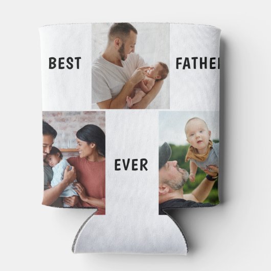 Father Photo Collage Custom Giant 缶クーラー (裏面)