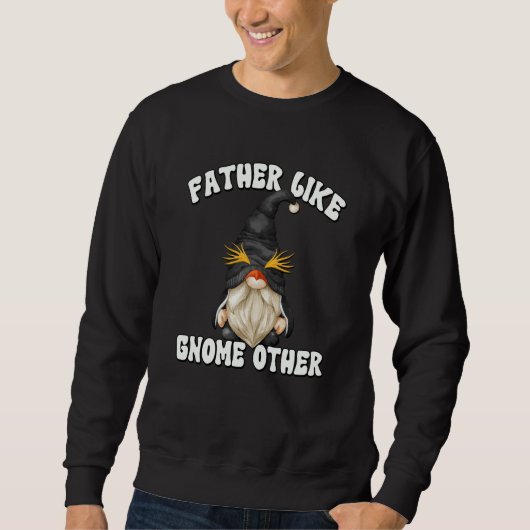 Father Quote For Men And Gnome Cute Penguin Dad スウェットシャツ (正面)