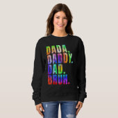 Father s Day 2023 Dada Daddy Dad Bruh Tie Dye Dad  スウェットシャツ (正面フル)