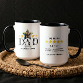 Father’s Day 5 Star Dad Review Top Rated Dad Photo マグカップ