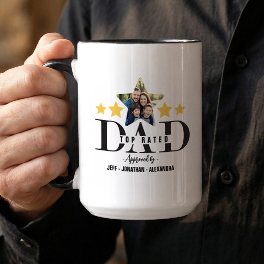 Father’s Day 5 Star Dad Review Top Rated Dad Photo マグカップ