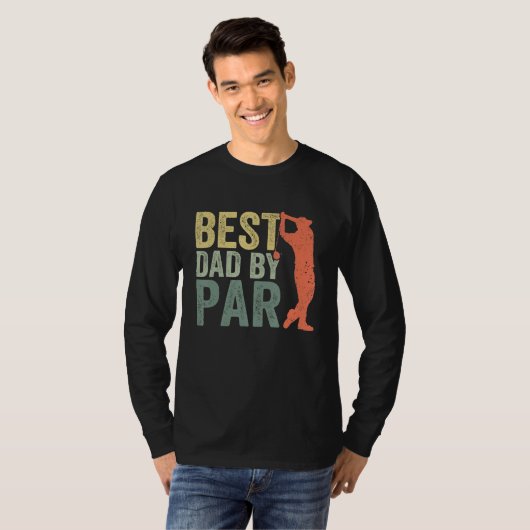 Father s Day Best Dad By Par Golfer Daddy  Golf Tシャツ (正面フル)