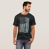 Father s Day Best Dad Ever With US American Flag 5 Tシャツ (正面フル)