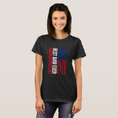Father s day Best Dad Ever with US American Flag Tシャツ (正面フル)