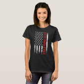 Father s Day Best Papa Ever with US American Flag  Tシャツ (正面フル)