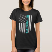 Father s Day Best Pops Ever US American Flag 4th o Tシャツ (正面)