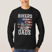 Father s Day Biker Gold Hardtail Custom Chopper Tシャツ (正面)