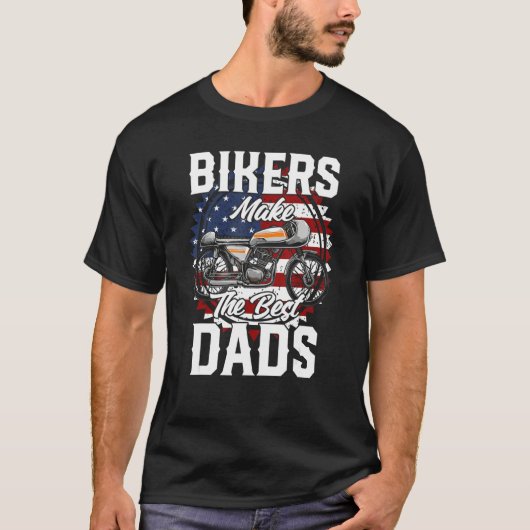 Father s Day Biker Old School Cafe Racing Motorcyc Tシャツ (正面)