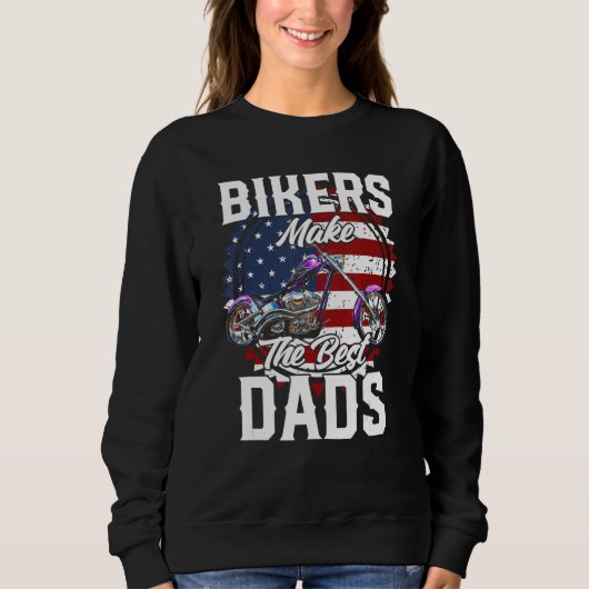 Father s Day Biker Purple Chopper Motorcycle スウェットシャツ (正面)