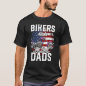 Father s Day Biker Purple Chopper Motorcycle Tシャツ (正面)