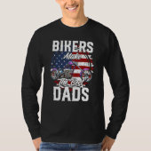 Father s Day Biker Purple Chopper Motorcycle Tシャツ (正面)