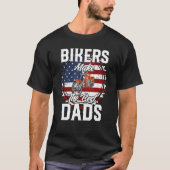 Father s Day Biker Red Flamed Motorcyccle Tシャツ (正面)
