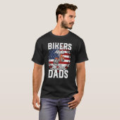 Father s Day Biker Red Flamed Motorcyccle Tシャツ (正面フル)