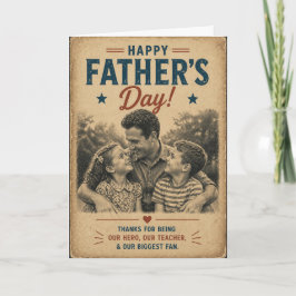 Father’s Day Card from Kids – Vintage Dad Card  カード