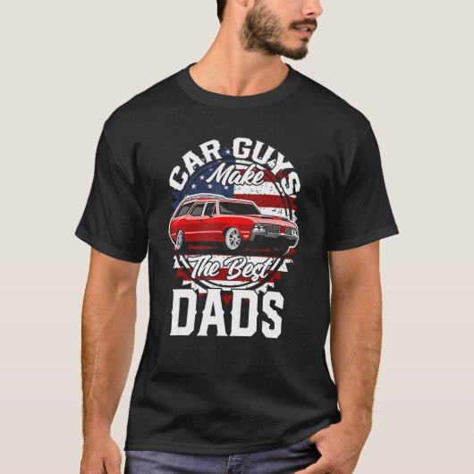 Father s Day Classic American Custom Car Station W Tシャツ (正面)