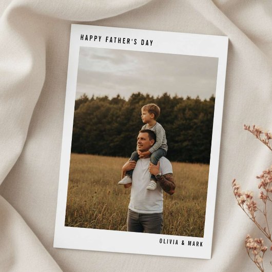 Father’s Day Custom Photo Collage Modern Simple シーズンカード