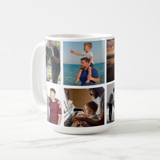 Father’s Day Gift for Dad | Custom Photo コーヒーマグカップ (正面左)