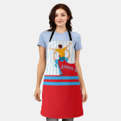 Father’s Day Gift for Supper Dad エプロン (着用した状態)