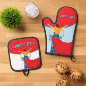 Father’s Day Gift for Supper Dad 鍋つかみ&鍋敷きセット (トップダウン)