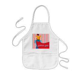 Father’s Day Gift for Supper Dad Apron 子供用エプロン