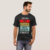 Father s Day Granddad Papa Dad Great Grandpa Retro Tシャツ (正面フル)