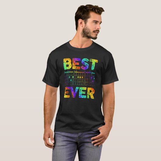 Father s Day Guitarist Best Dad Ever D A D Guitar  Tシャツ (正面フル)