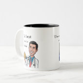 Father’s Day Mug, Medal-Pointing Doc Illustration ツートーンマグカップ (正面左)