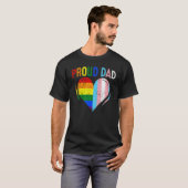 Father s Day Proud Dad Transgender Gay Rainbow LGB Tシャツ (正面フル)