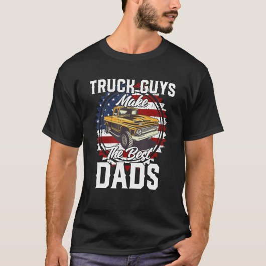 Father s Day Truck Guy Classic Lifted Truck Tシャツ (正面)