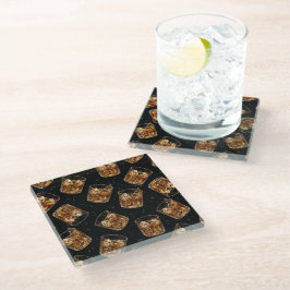 Father’s Day Whiskey Lover Coasters for Dad ガラスコースター