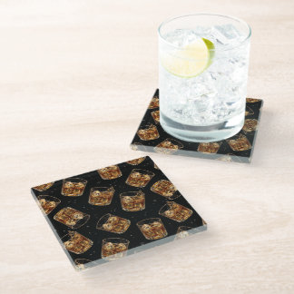 Father’s Day Whiskey Lover Coasters for Dad ガラスコースター