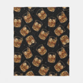 Father’s Day Whiskey Lover Throw Blanket for Dad フリースブランケット (正面)