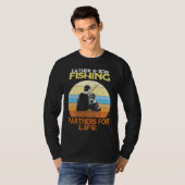 Father Son Fishing Partners For Life Retro Matchin Tシャツ (正面フル)