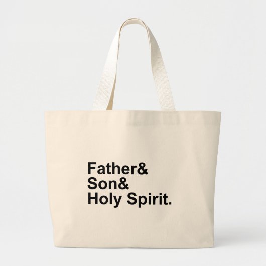 Father Son Holy Spirit | The Holy Trinity God ラージトートバッグ (正面)