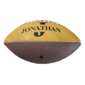 Father & Son Photo Design with Black Initial アメリカンフットボール (回転270)