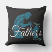 Father Son Strength Handshake Illustration クッション (正面)