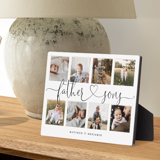 Father Sonsハートスクリプト |フォトグリッドのコラージュ フォトプラーク