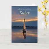 Father Sympathy Condolences Loss of Dad Sailboat カード (黄色い花)