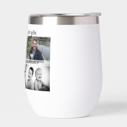 Father with Kids and Family Dad Photo Collage (左面)