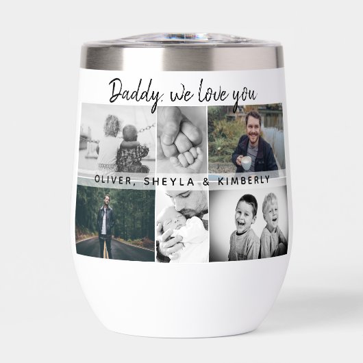 Father with Kids and Family Dad Photo Collage (正面)