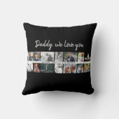 Father with Kids Family Dad 14 Photo Collage  クッション (裏面)